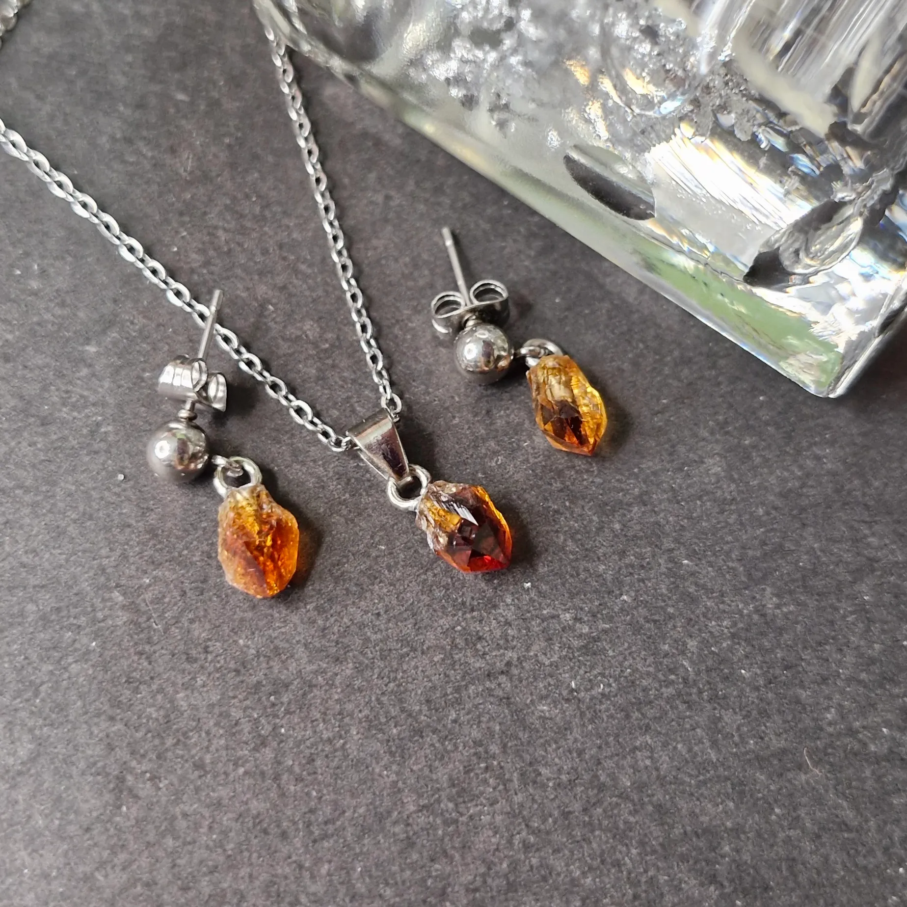 نیم ست بلوری سیترین