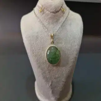گردنبند نقره عقیق سبز