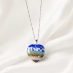 گردنبند سنگی هفت چاکرا مدل قلبی