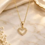 گردنبند زنانه طلاروس مدل قلبی